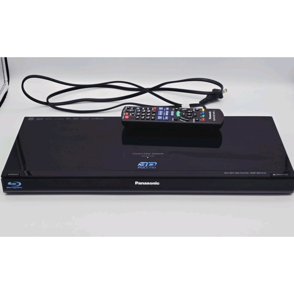 Panasonic DMP-BDT210 Blu-ray Player 3D Full HD with Remote & Power Cable